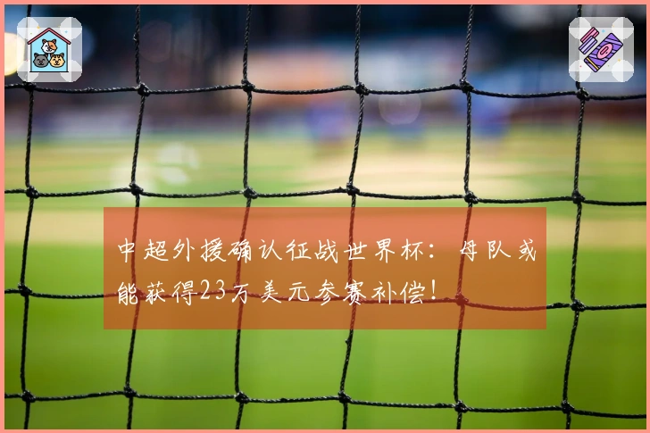 中超外援确认征战世界杯：母队或能获得23万美元参赛补偿！